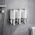 Dispensador Triple de Pared blanco