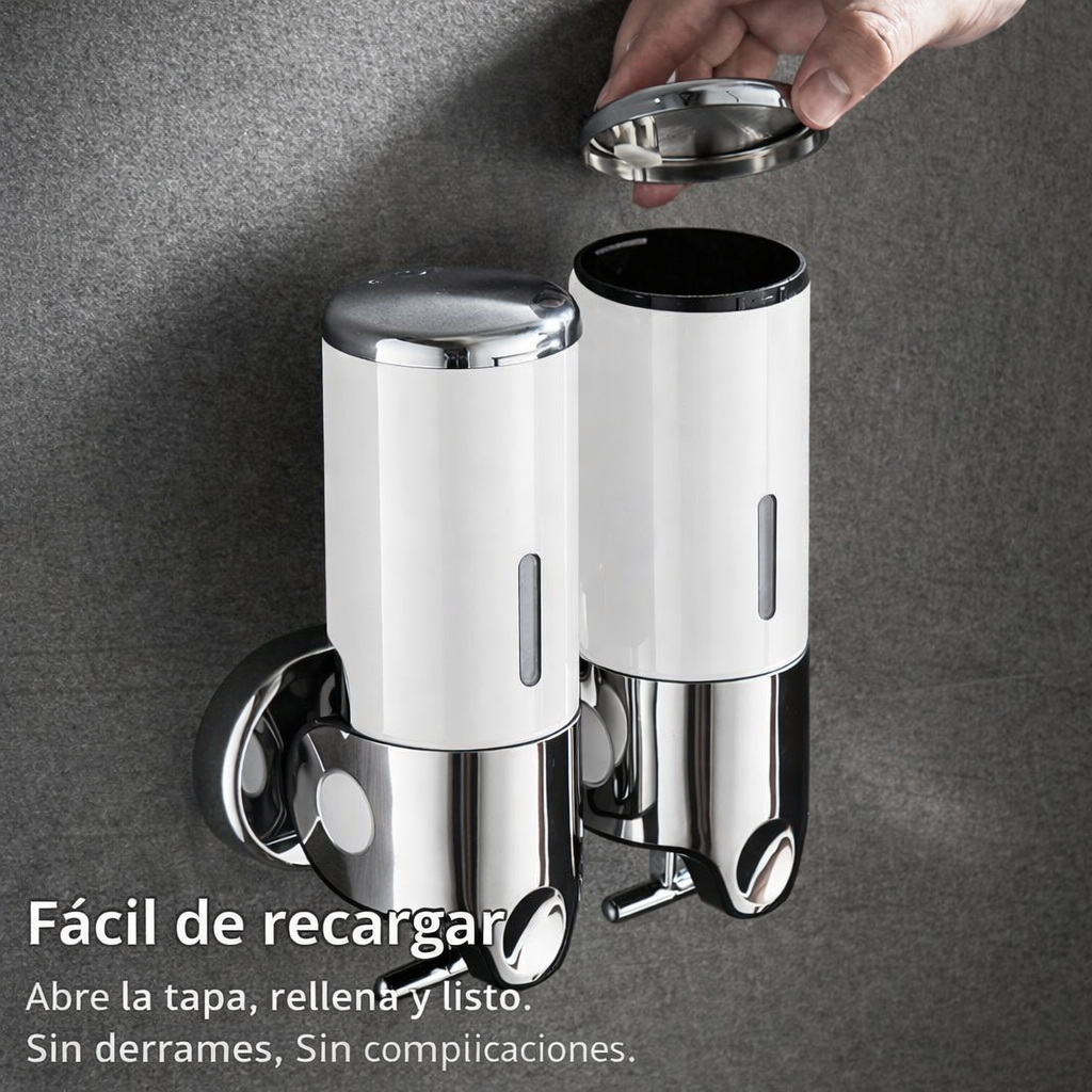Dispensador Triple de Pared blanco