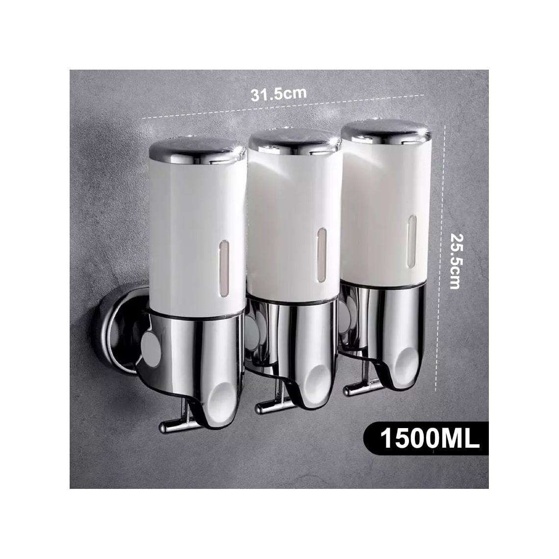 Dispensador Triple de Pared blanco
