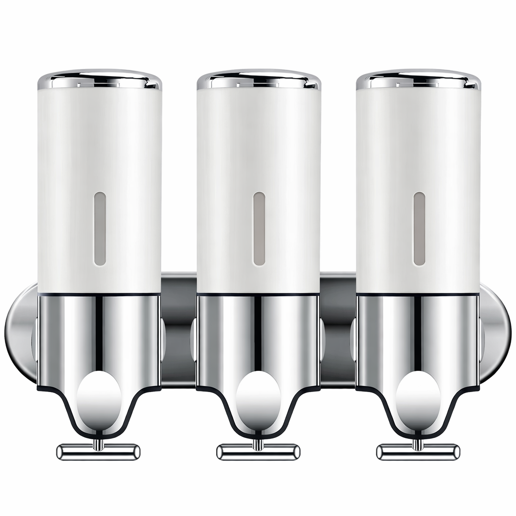 Dispensador Triple de Pared blanco