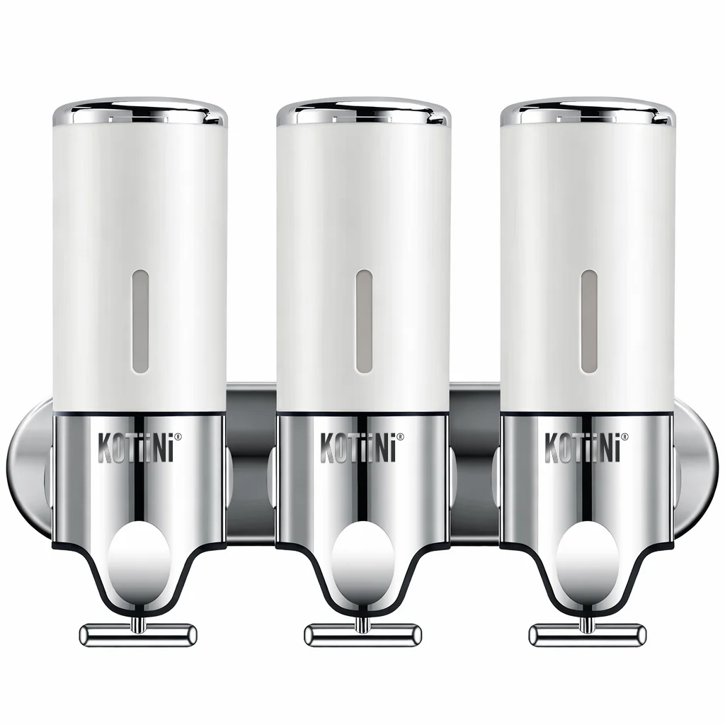 Dispensador Triple de Pared blanco