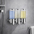 Dispensador Triple de Pared transparente