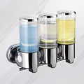 Dispensador Triple de Pared transparente