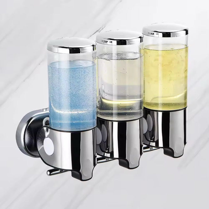 Dispensador Triple de Pared transparente