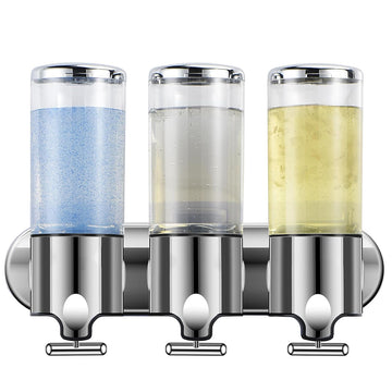 Dispensador Triple de Pared transparente