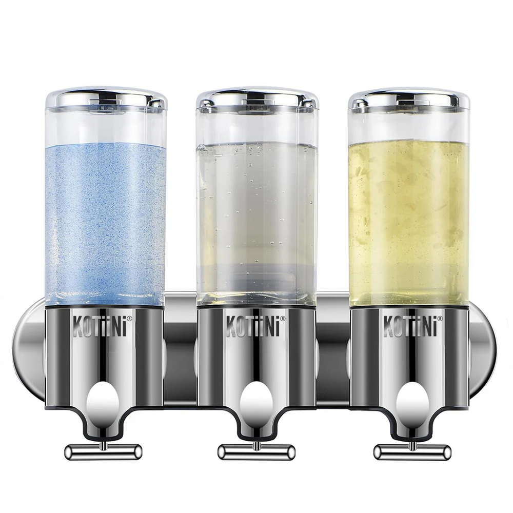 Dispensador Triple de Pared transparente