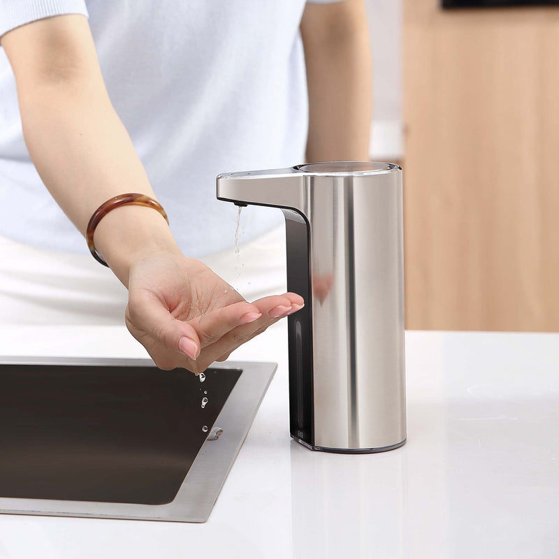 Dispensador Automático de Jabón Aroma SMART Plateado USB– Sensor Inteligente, Recarga USB y 3 Niveles de Dosificación