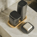 Dispensador de Jabón Líquido 380ml Aura Negro - Diseño Minimalista