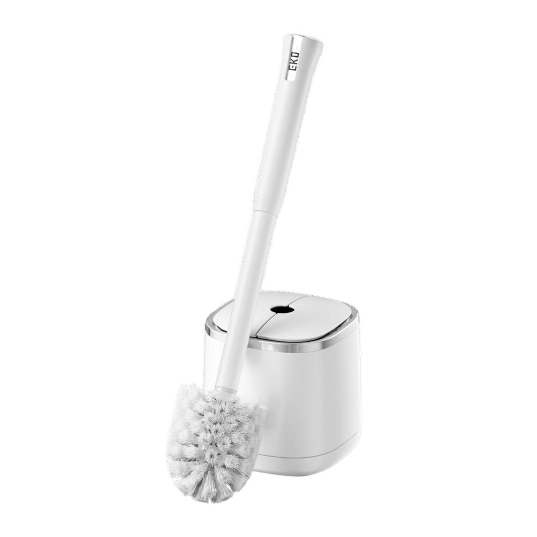 Cepillo de inodoro Duo Wing con tapa automática blanco