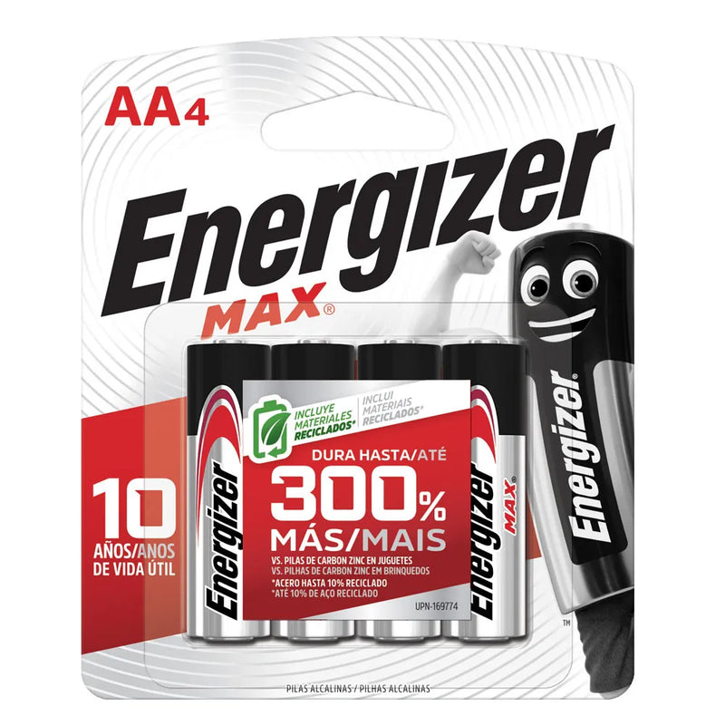 Energizer pila alcalina Max AA pack 4 unid
