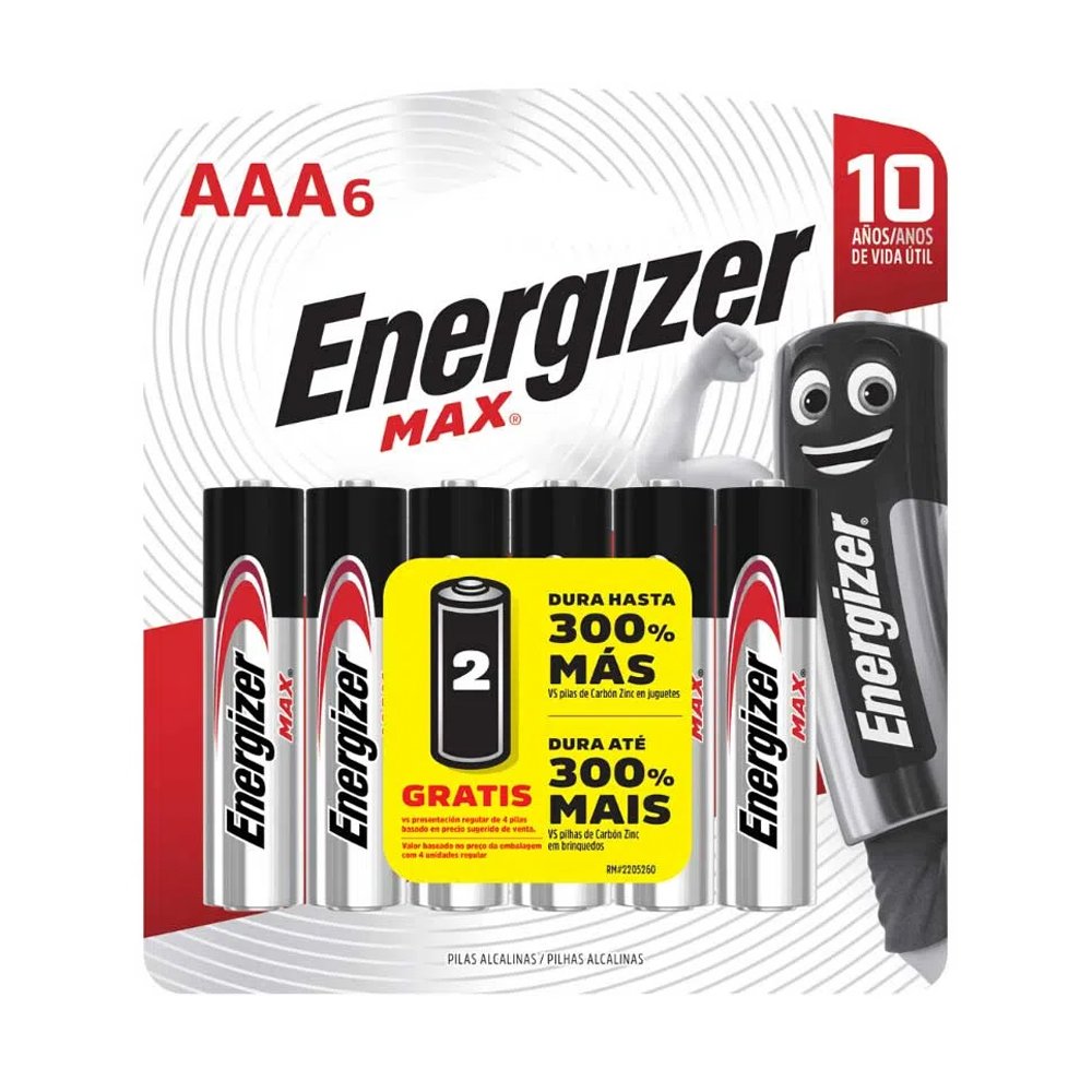 Energizer Pila Alcalina Max AAA Pack 6 unid