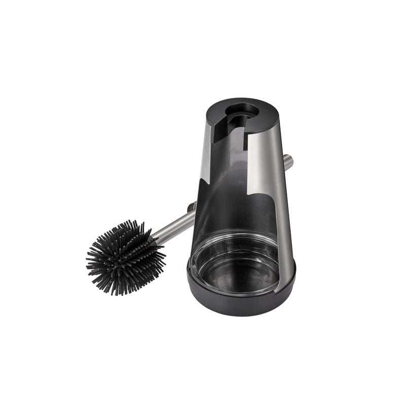 Escobilla de Baño Royal Acero Inoxidable – Cabezal de Silicona, Antihuellas y Diseño Semiabierto