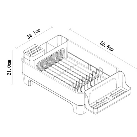 Escurridor de platos Regal con base de acero y ABS para encimera