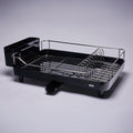 Escurridor de Platos Smart Plus Large Negro 1 Nivel - Drenaje 360°, Alta Capacidad y Diseño Moderno para Cocina
