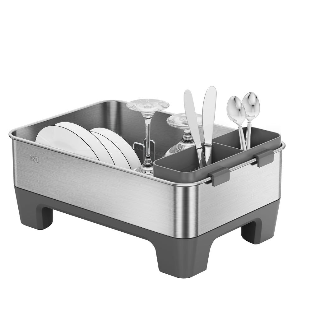 Escurridor de platos Regal 1 nivel compacto acero inoxidable plateado