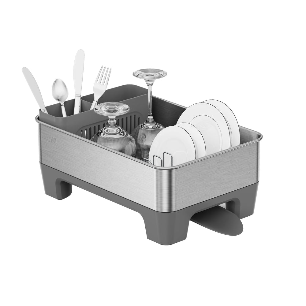 Escurridor de platos Regal 1 nivel compacto acero inoxidable plateado