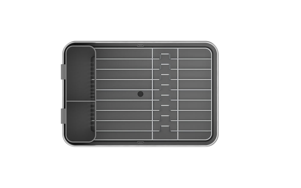 Escurridor de platos Regal 1 nivel compacto acero inoxidable plateado