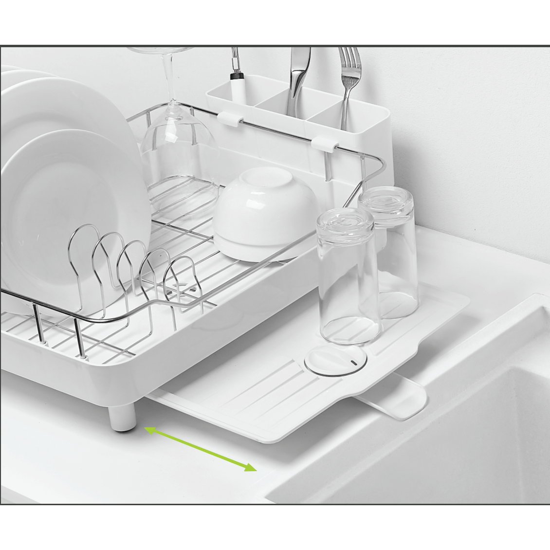Escurridor de platos Smart Plus 1 nivel blanco