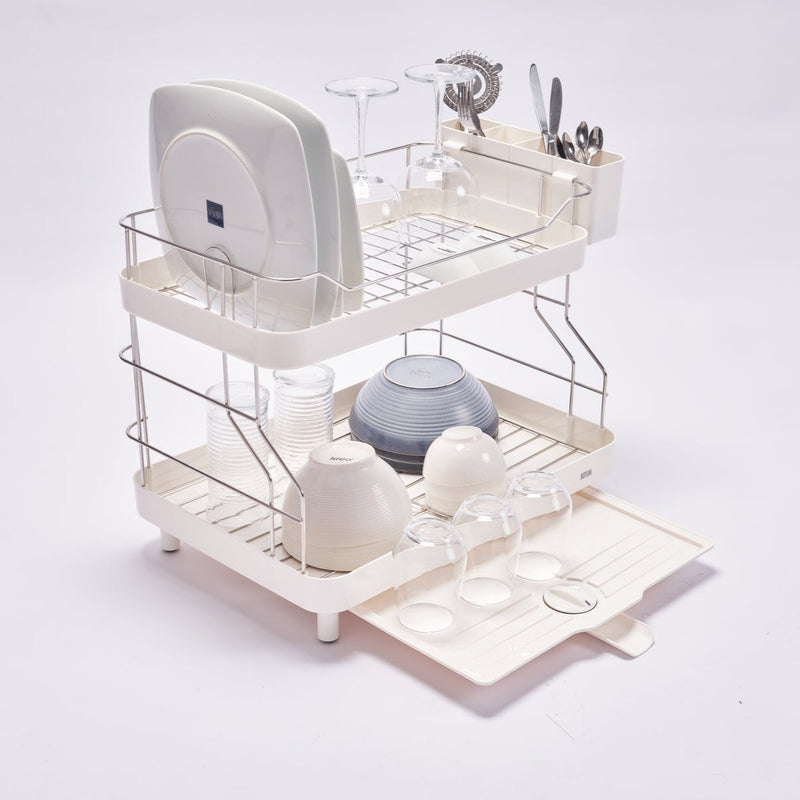 Escurridor de platos Smart Plus 2 niveles blanco