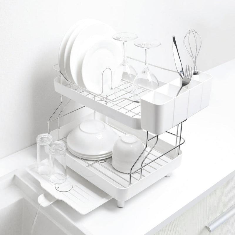 Escurridor de platos Smart Plus 2 niveles blanco
