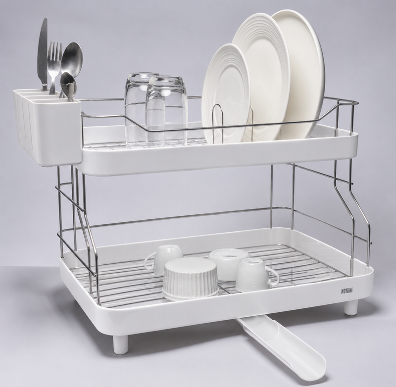 Escurridor de platos Smart Plus 2 niveles blanco