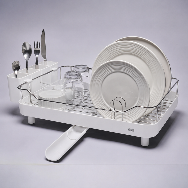 Escurridor de platos Smart Plus Large blanco 1 nivel