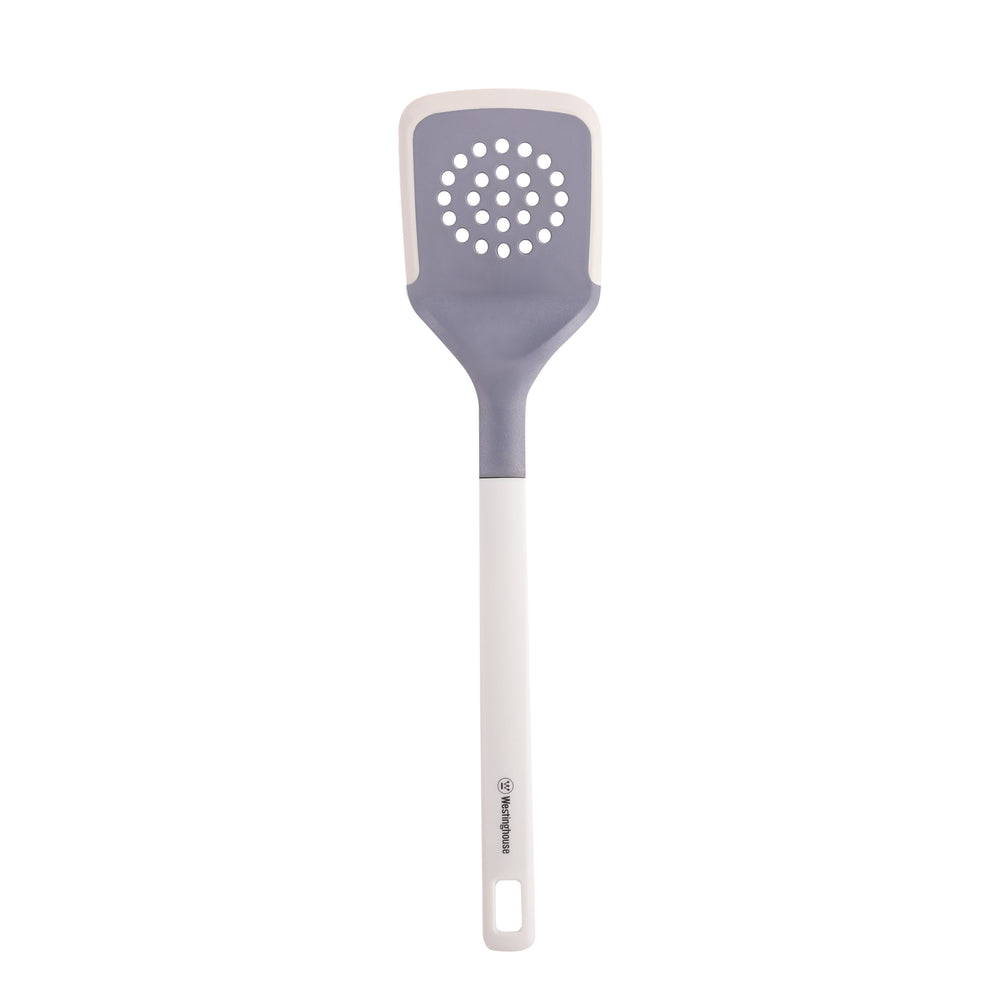Espatula ranurada blanca silicona - Antiadherente, Ergonómica y Resistente al Calor