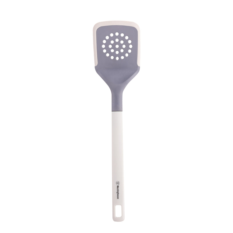 Espatula ranurada blanca silicona - Antiadherente, Ergonómica y Resistente al Calor