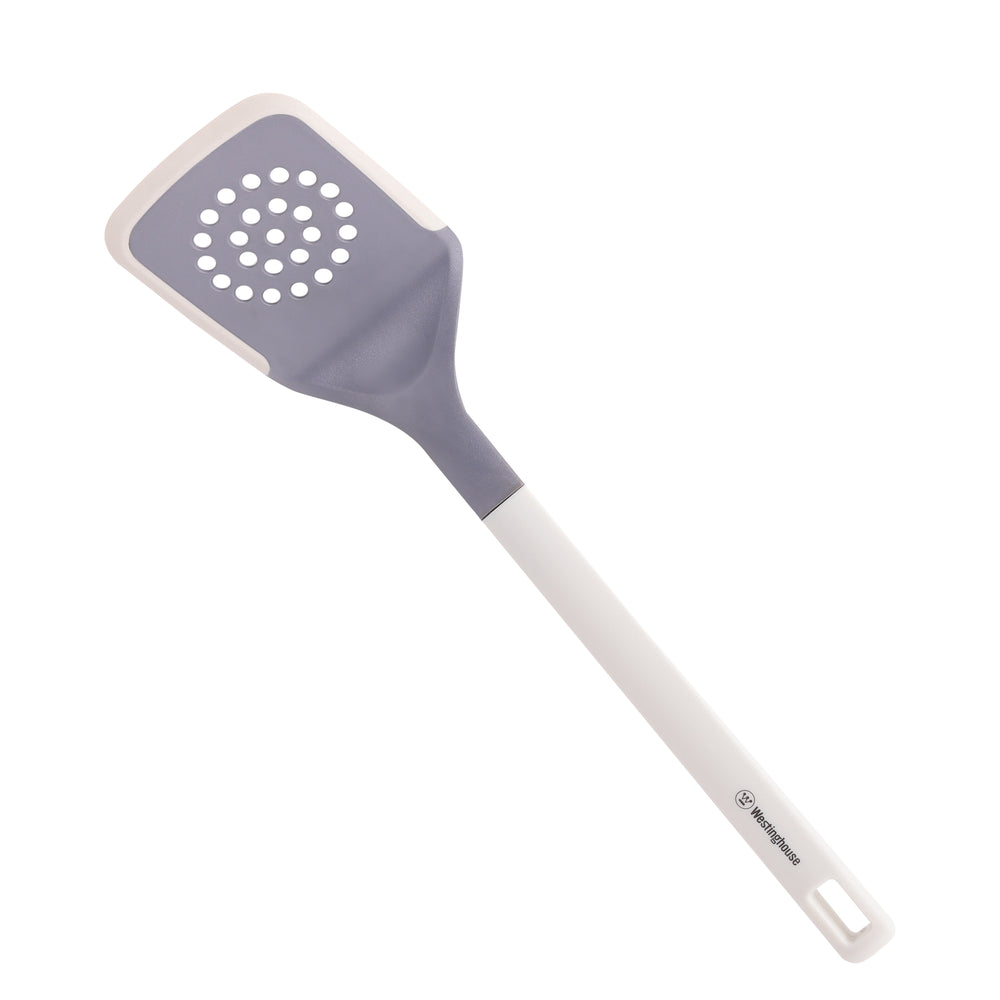 Espatula ranurada blanca silicona - Antiadherente, Ergonómica y Resistente al Calor
