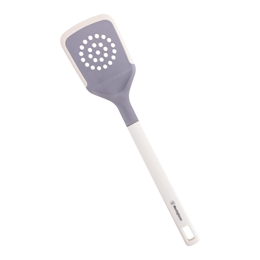Espatula ranurada blanca silicona - Antiadherente, Ergonómica y Resistente al Calor