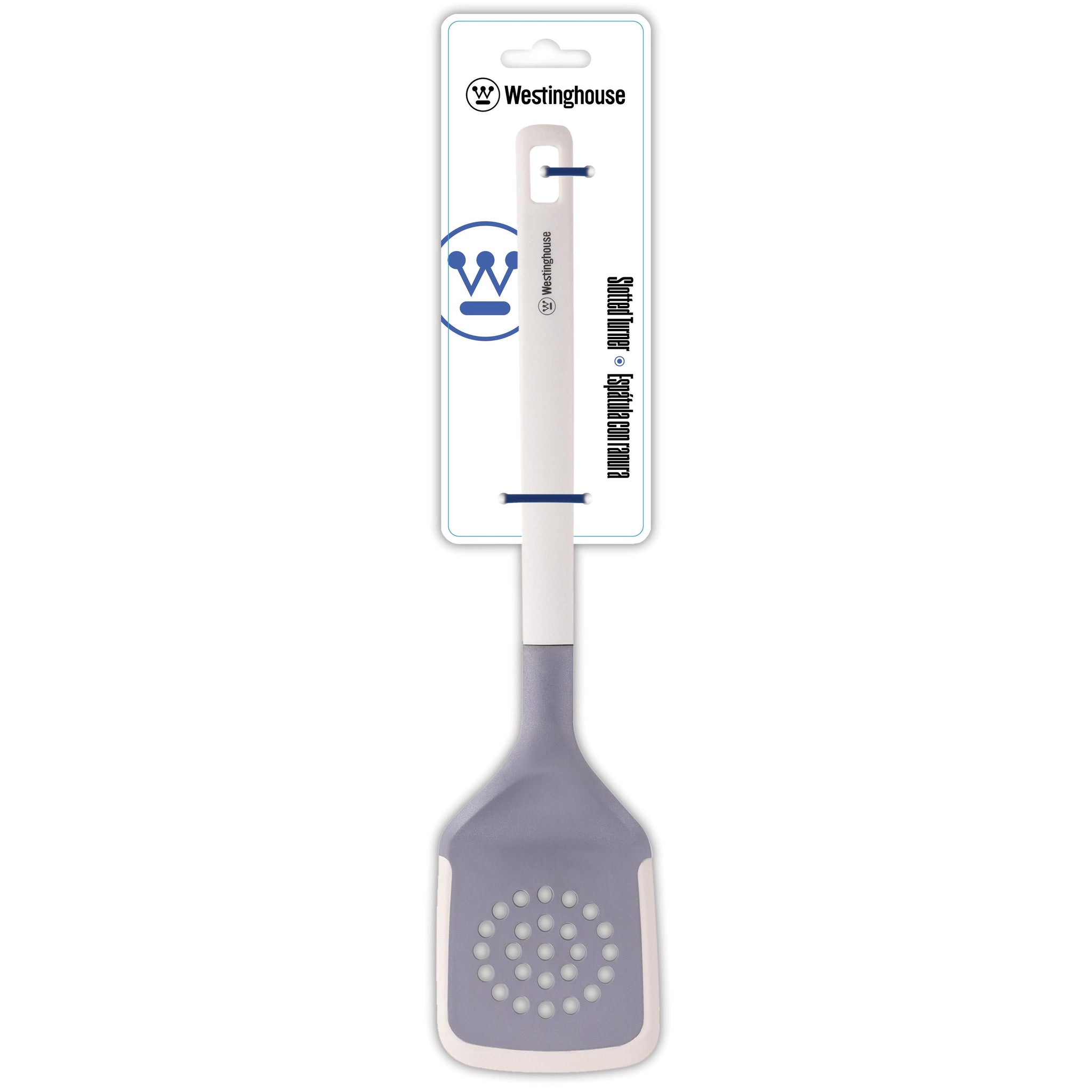 Espatula ranurada blanca silicona - Antiadherente, Ergonómica y Resistente al Calor