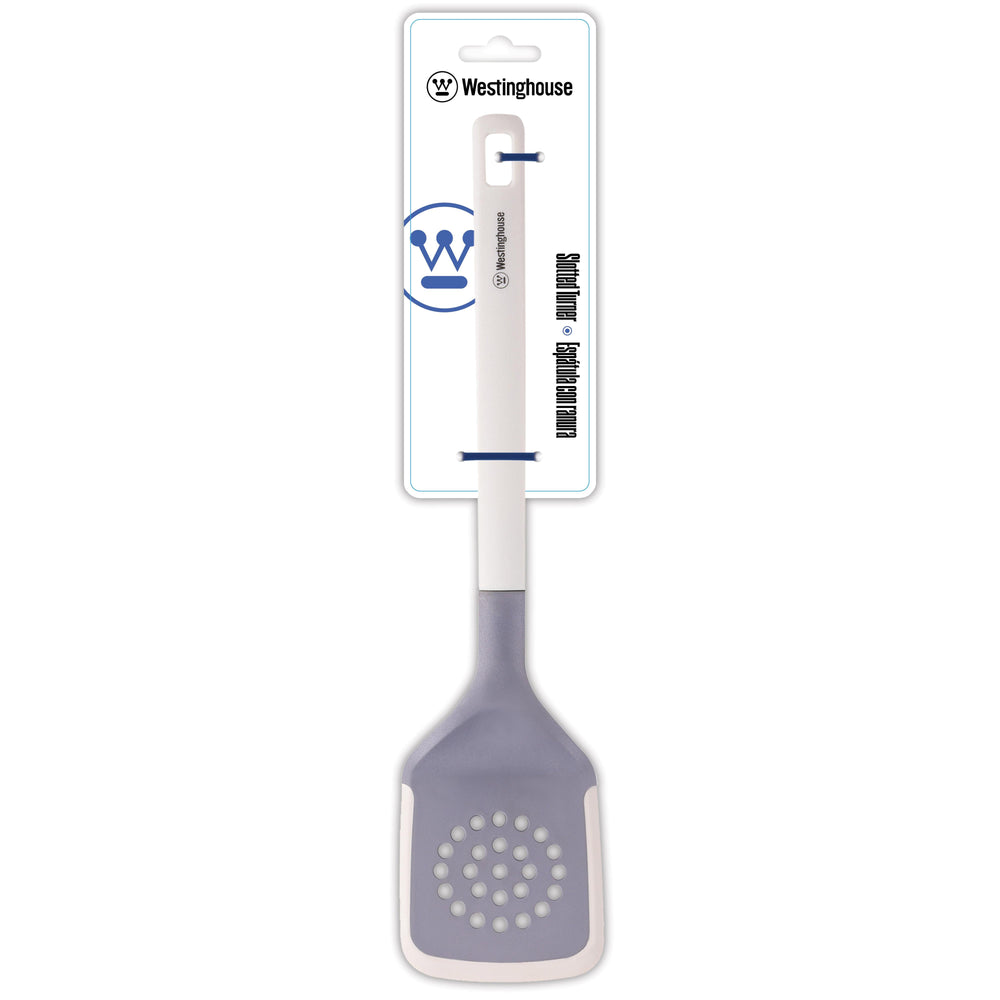 Espatula ranurada blanca silicona - Antiadherente, Ergonómica y Resistente al Calor