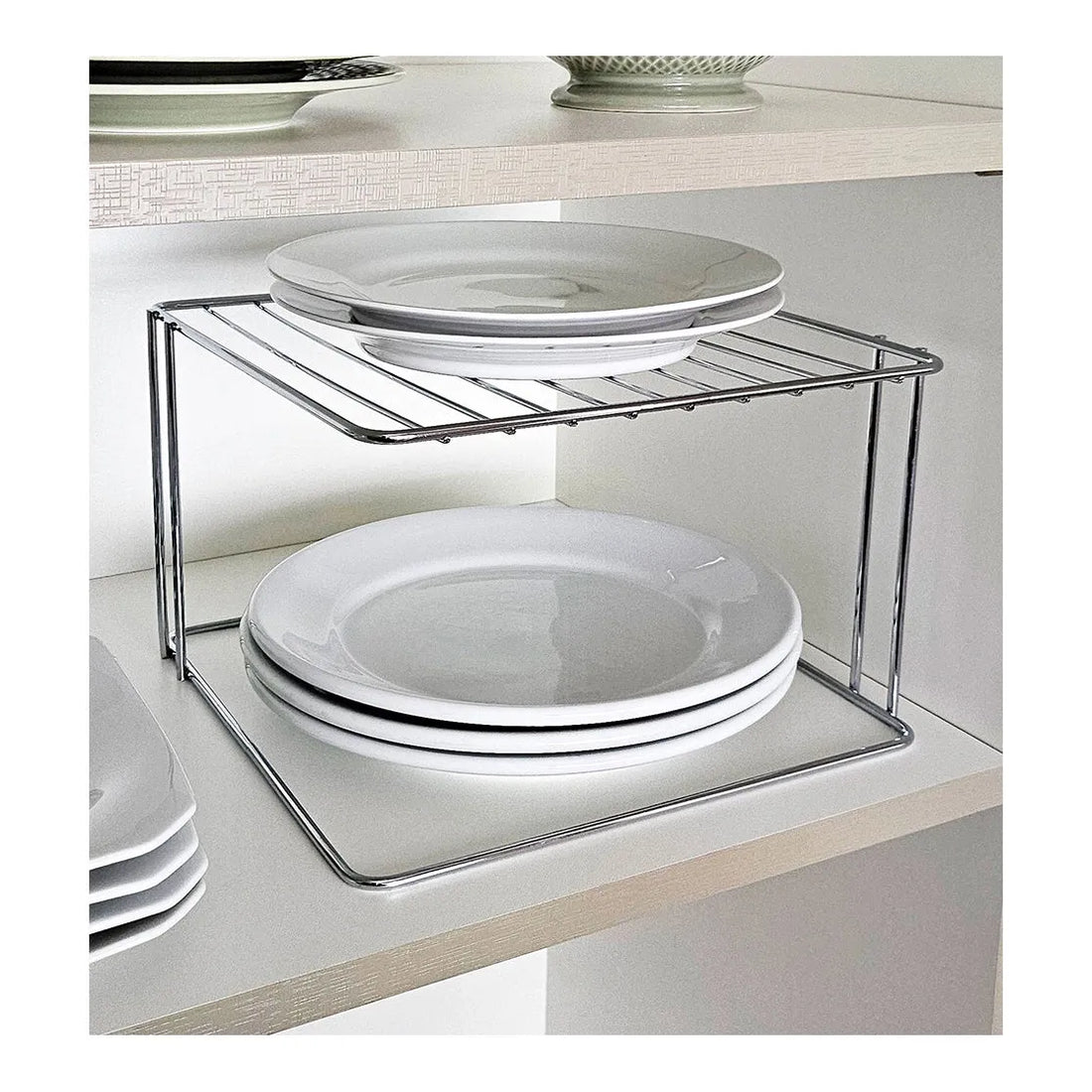 Estante apilable Organizare cuadrado 26cm plateado