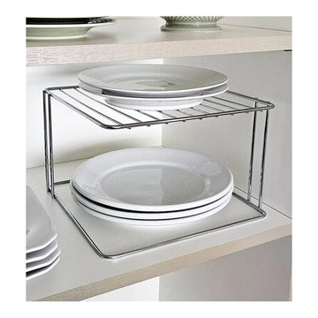 Estante apilable Organizare cuadrado 26cm plateado