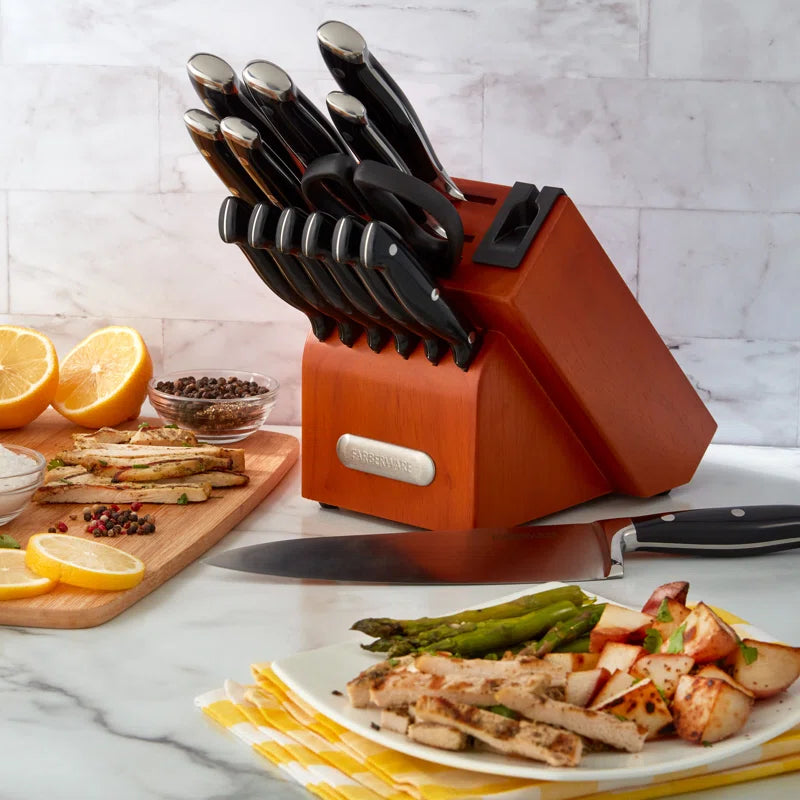 Farberware bloque cuchillos acero inox 15 piezas Edgekeeper Pro