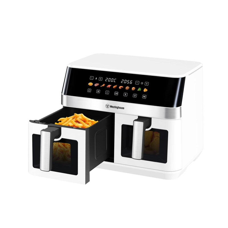 Freidora de aire dual 2 x 5.5 litros blanca