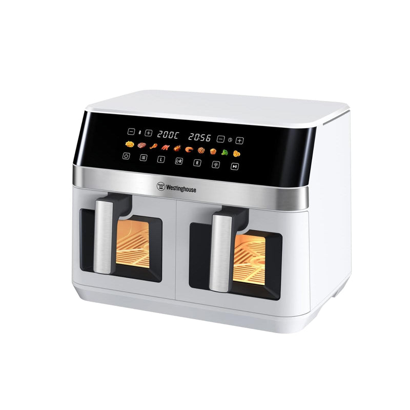 Freidora de aire dual 2 x 5.5 litros blanca