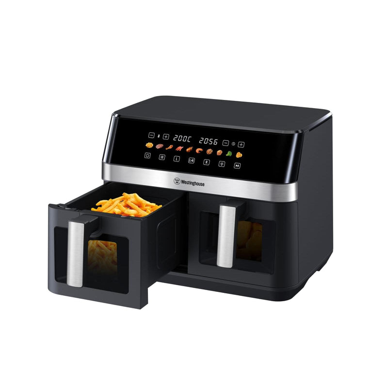 Freidora de aire dual 2 x 5.5 litros negra