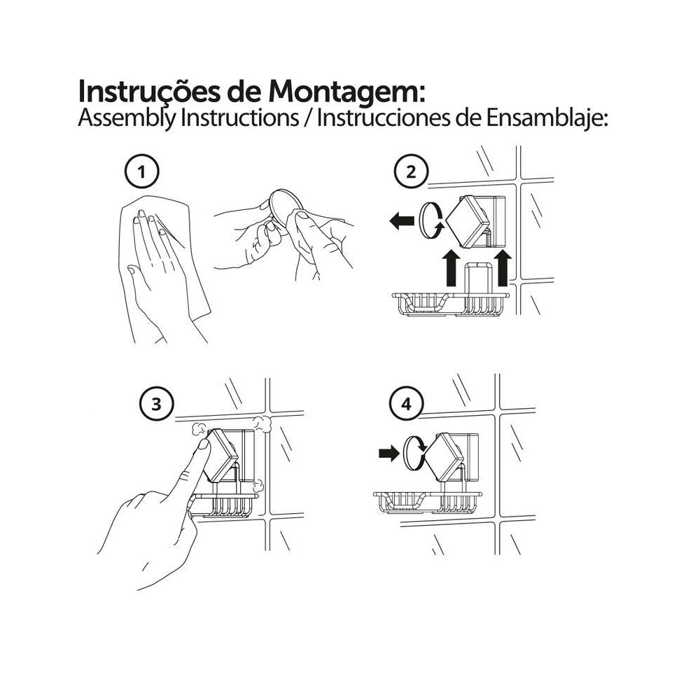 Gancho Doble Multiusos con ventosa Premium acero inox