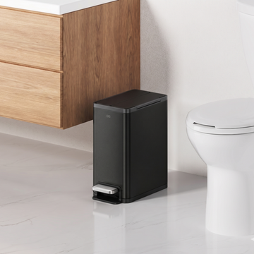 Tacho de basura con pedal X-Wing 10 L acero negro