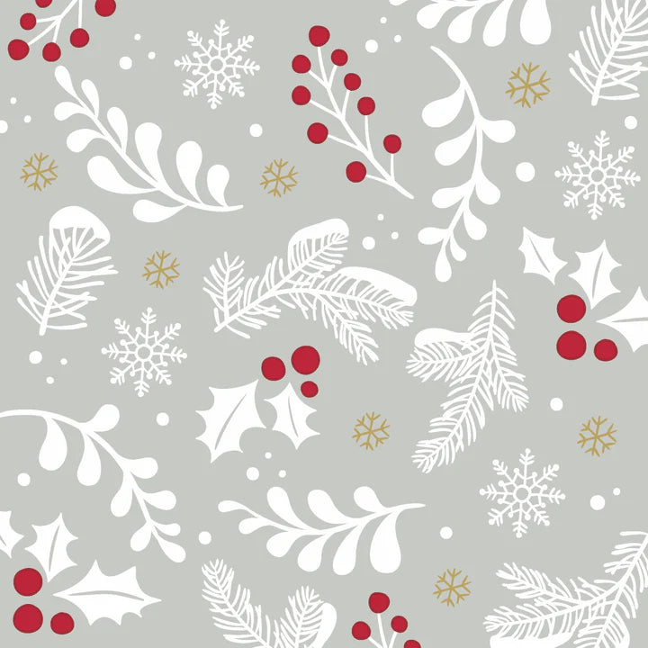 Set x 20 servilletas Grey Winter large de papel