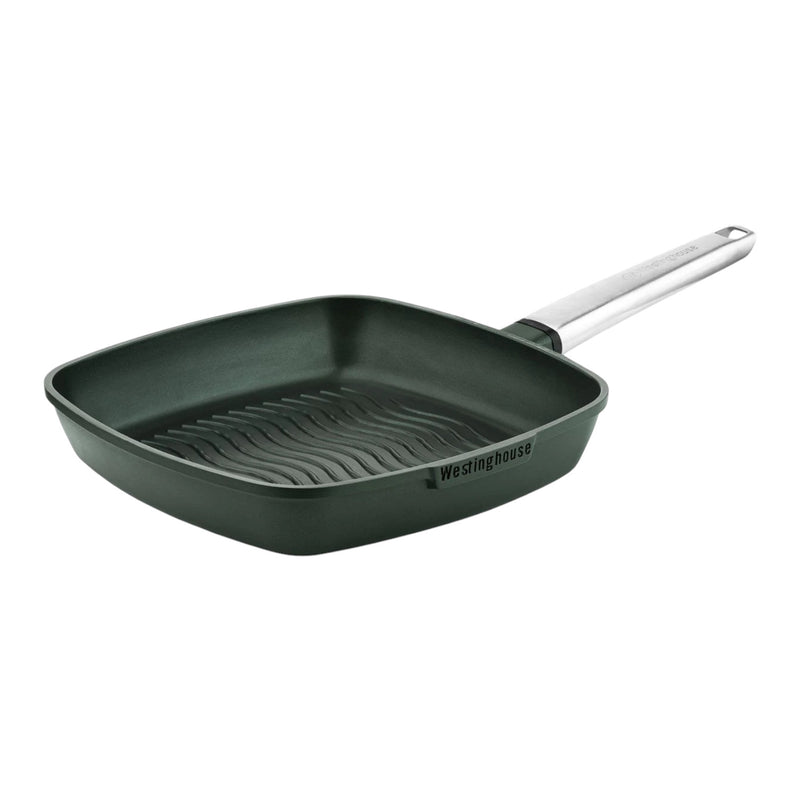 Grill 28 cm antiadherente Performance QuanTanium con tapa verde