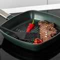 Grill 28cm antiadherente Performance QuanTanium con tapa verde