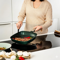 Grill 28cm antiadherente Performance QuanTanium con tapa verde