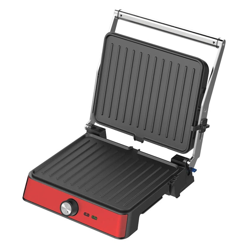 Grill plancha electrico 2200W Retro rojo