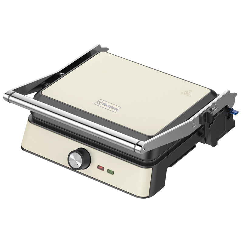 Grill plancha eléctrico Retro Westinghouse 2200 W crema