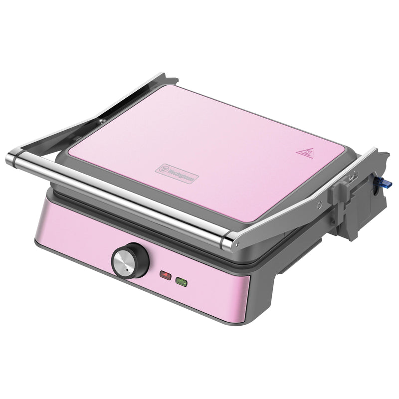 Grill plancha eléctrico Retro Westinghouse 2200 W rosado