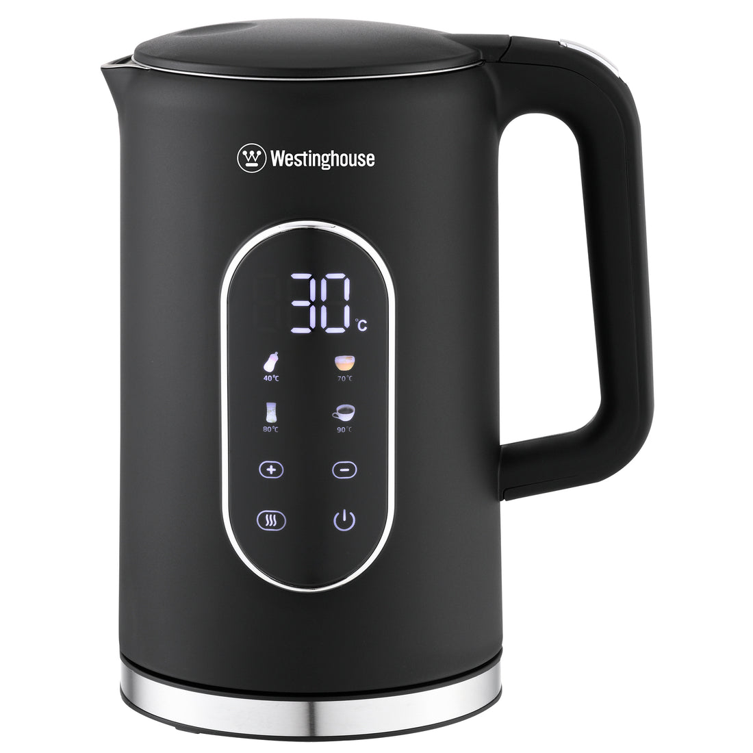 Hervidor Digital con Pantalla Táctil 1.7L Negro Mate