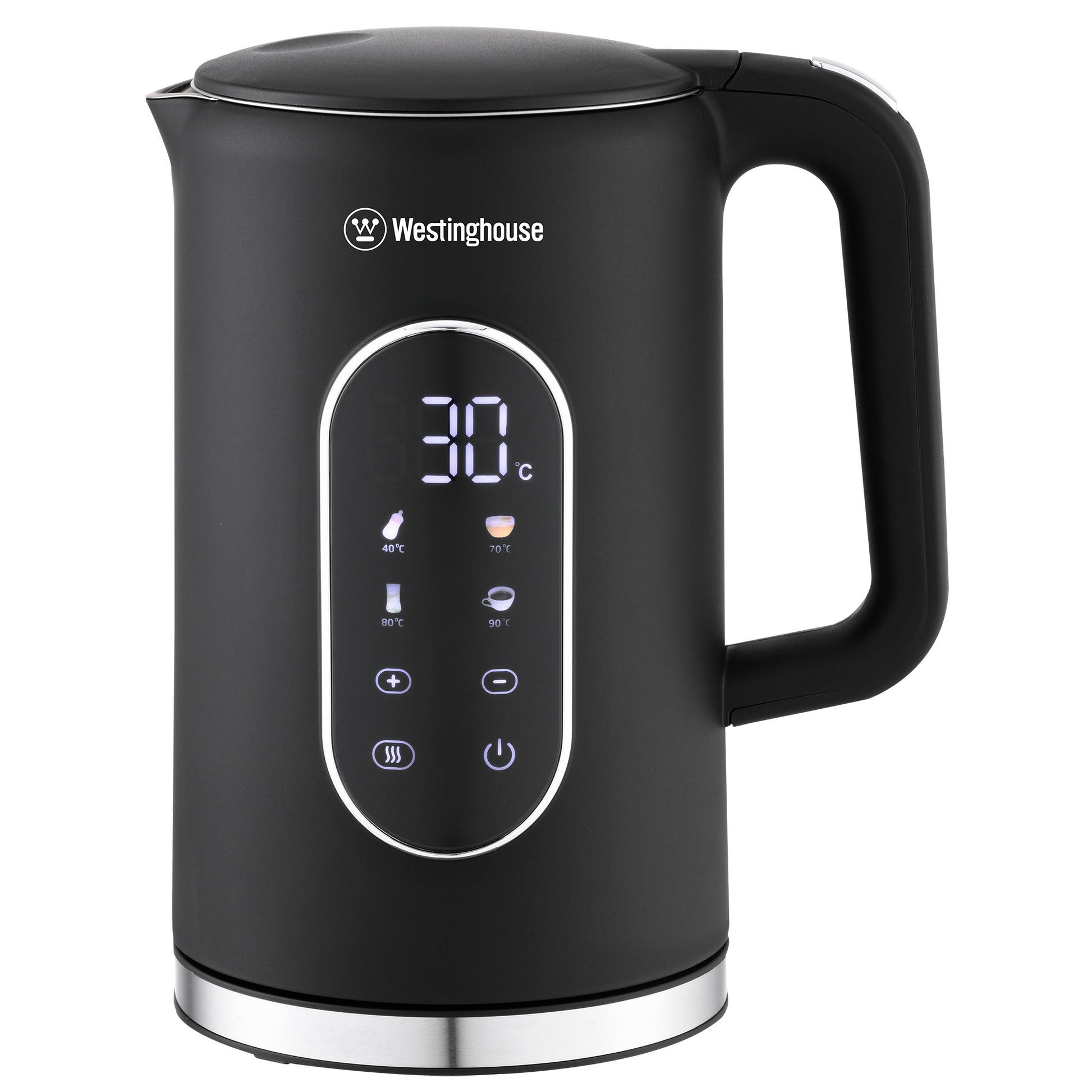 Hervidor Digital con Pantalla Táctil 1.7L Negro Mate