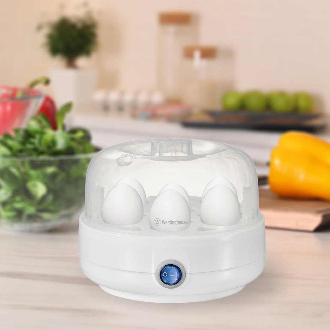 Hervidor de huevos eléctrico 7 huevos - Libre de BPA, Bandeja para Escalfar y Omelette